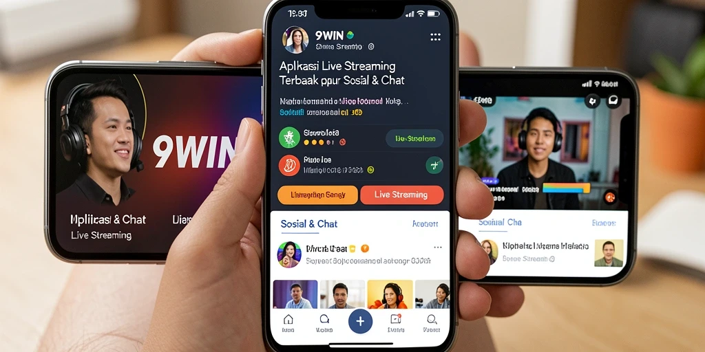 Tampilan antarmuka aplikasi 9WIN yang intuitif saat Live Streaming.