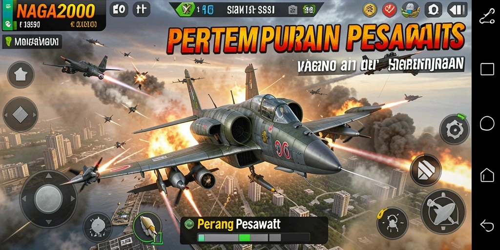 Tampilan antarmuka dan gameplay dari NAGA2000 yang mengesankan.