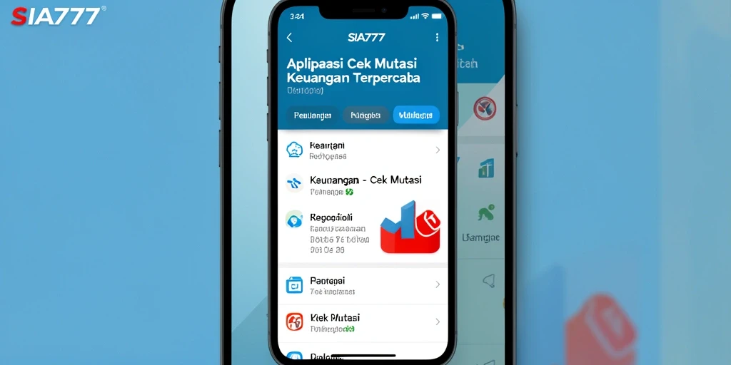 Tampilan antarmuka SIA777 untuk cek mutasi keuangan.