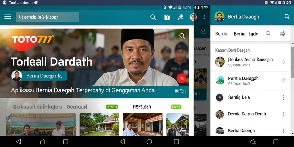 Screenshot antarmuka TOTO777 yang menampilkan berita daerah terkini.